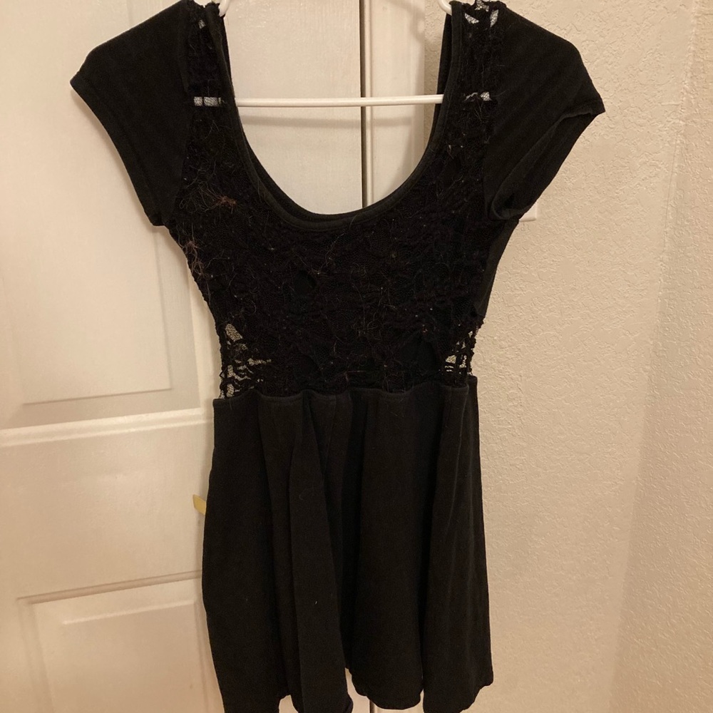 Black mini dress